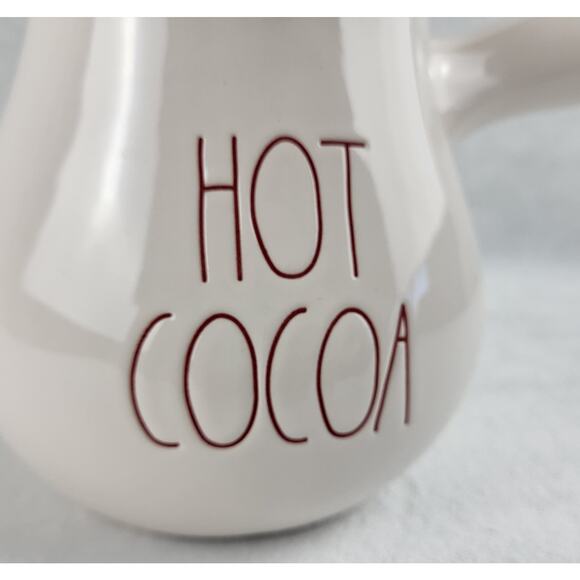 Rae Dunn By Magenta Hot Cocoa Ceramic Hot Chocolate Pouring Pot Red Lettering - Picture 5 of 9